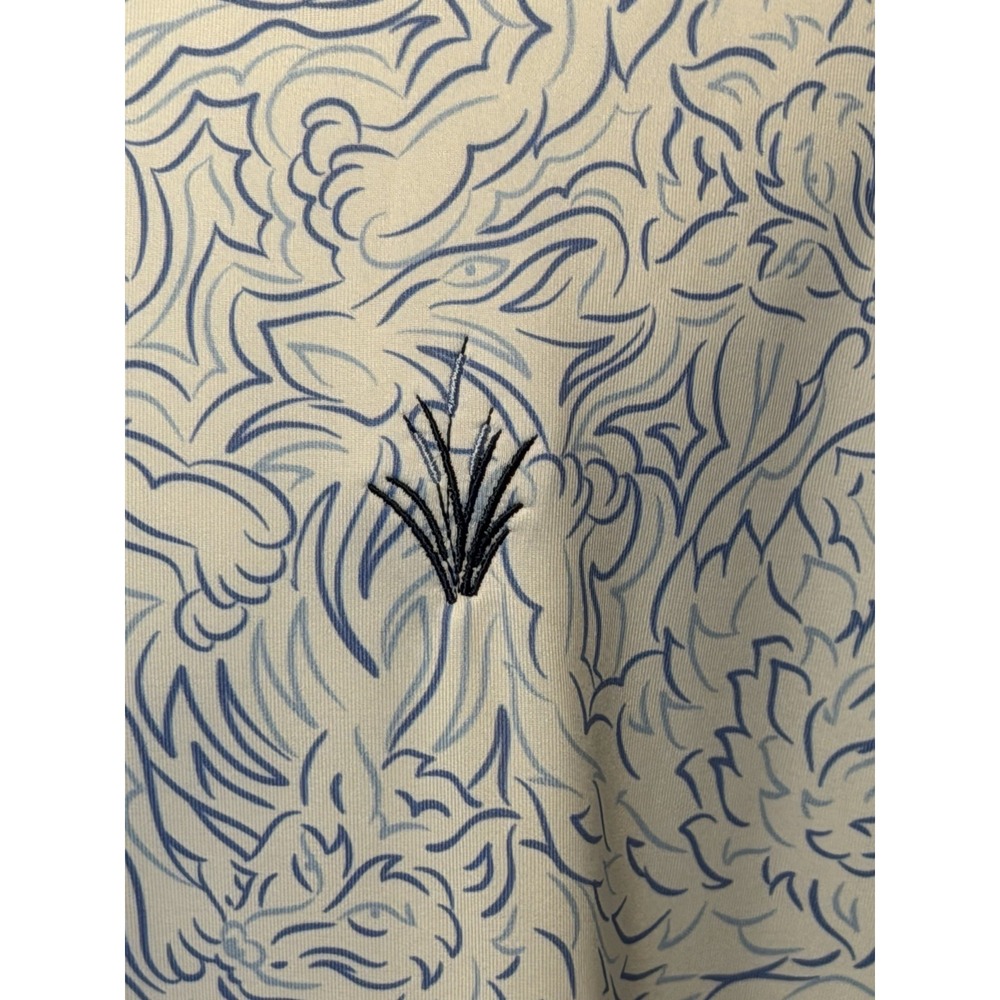 GREYSON Golf Shirt Polo Chest Logo Den Of Thieves Arctic Print XXL NWT $118 - Picture 3 of 8